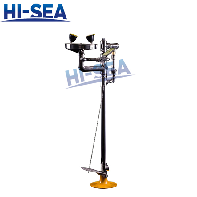 Antifreeze and anti-scalding vertical eye washer